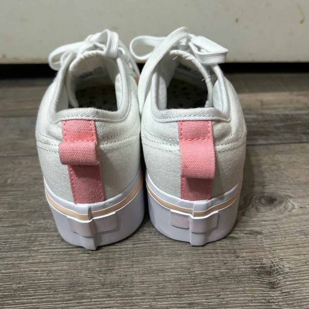 Adidas Nizza Platform pastel & White beaded Sneakers